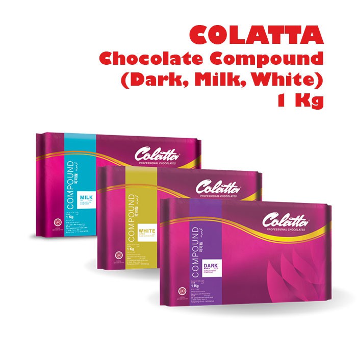 COLATTA Chocolate Compound Dark, Milk, White Cokelat blok 1 Kg