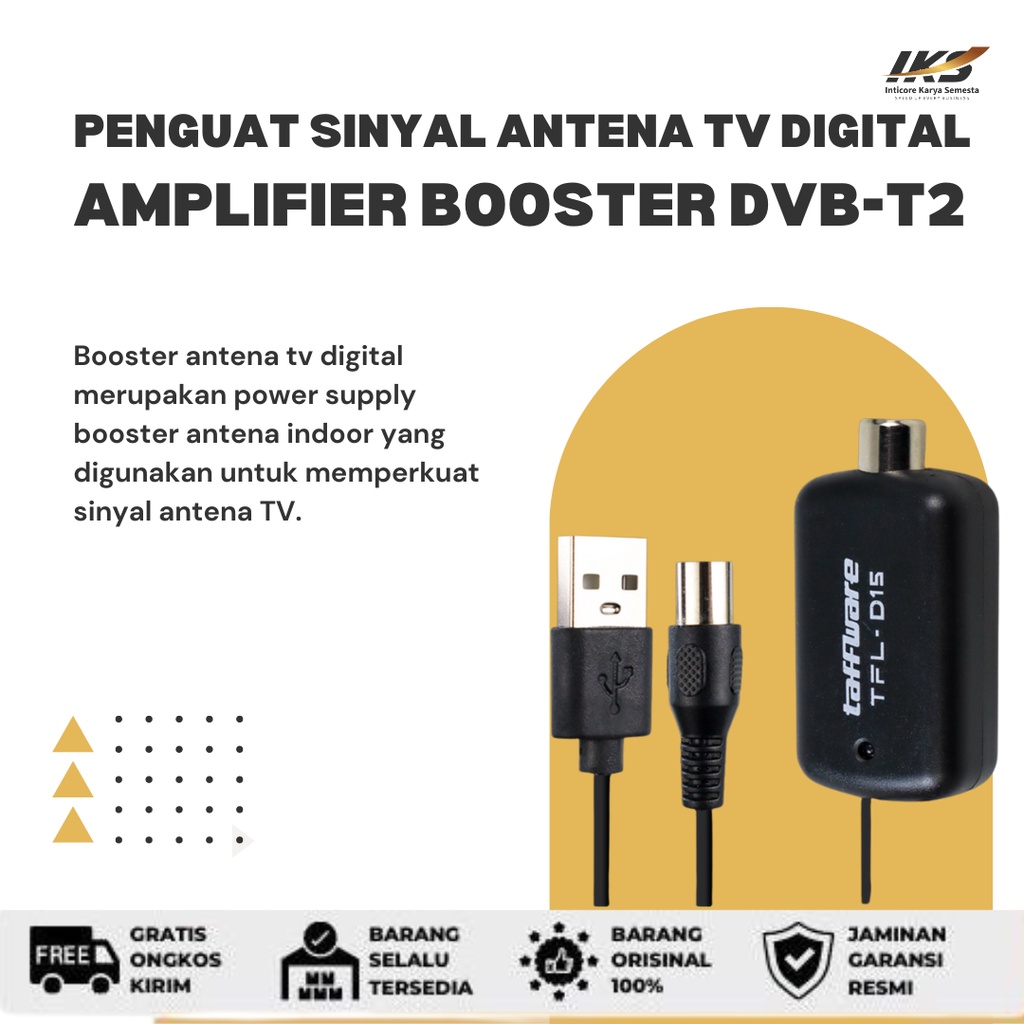 Booster Antena TV Digital Penguat Sinyal DVB-T2