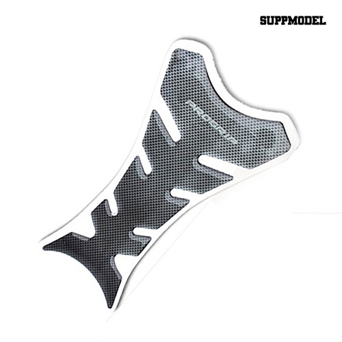 [SM Auto] Stiker Pad Tangki Motor Fiber Bentuk Tulang Ikan Karbon Hitam Dekorasi Mobil