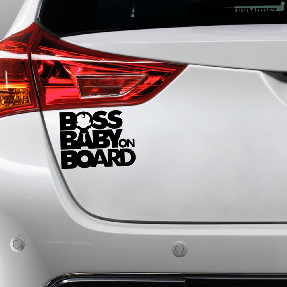 [SM Auto] Bos Bayi Di Papan Mobil-Model Kendaraan Body Jendela Reflektif Stiker Decals