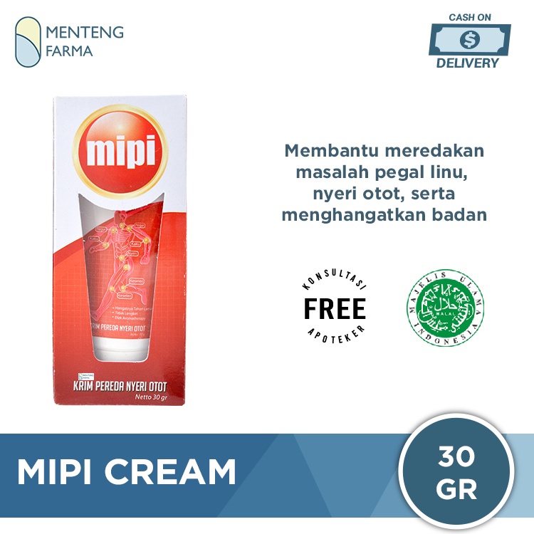 MIPI Cream 30 Gr - Krim Pijit Pereda Nyeri Otot dan Pegal-pegal