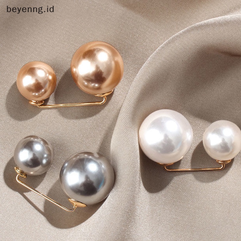 Beyen Bros Bergaya Wanita Pinggang Halus Perubahan Besar Mutiara Kecil Bros Gesper Tetap Pakaian Celana Pinggang Anti Malu Tombol Pin Aksesoris ID