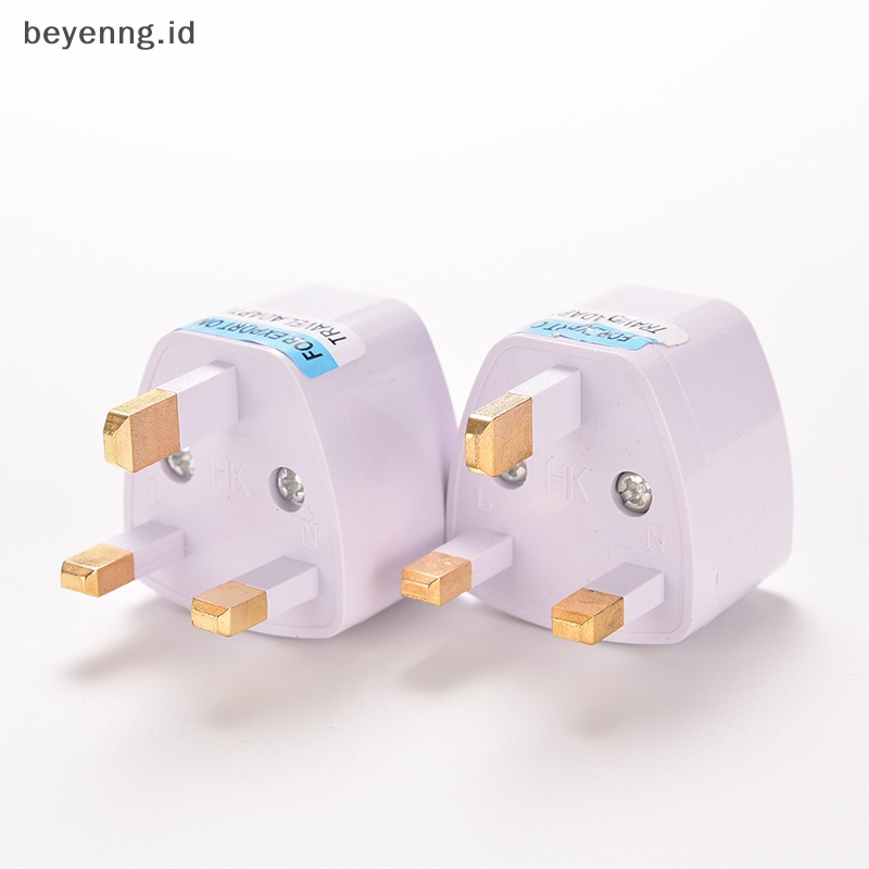 Beyen 1pc Universal AU EU Ke UK Colokan Listrik AC Travel Wall Adapter Converter Putih GB ID