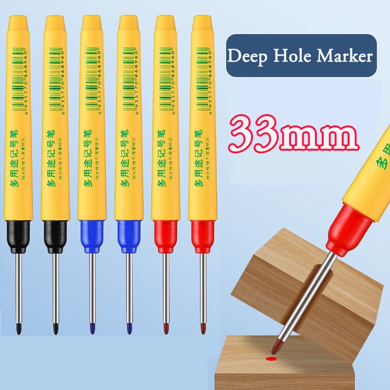 Kreatif 33mm Penanda Ekstensi Lubang Dalam Tahan Air/3Warna Pena Penanda Lukisan Cepat Kering Perlengkapan Alat Tulis Siswa Sekolah