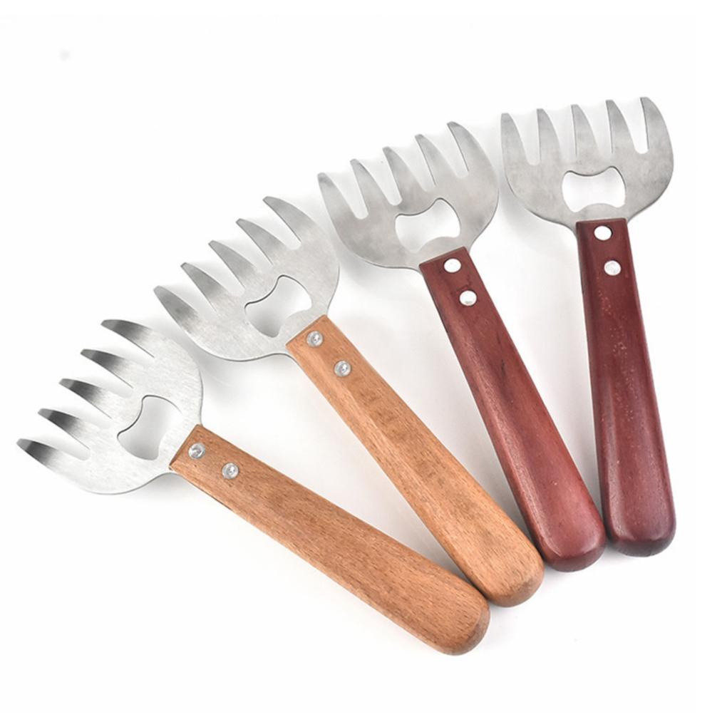 2pcs Garpu Pencacah Daging Cakar Stainless Steel Penghancur Daging Babi Untuk BBQ