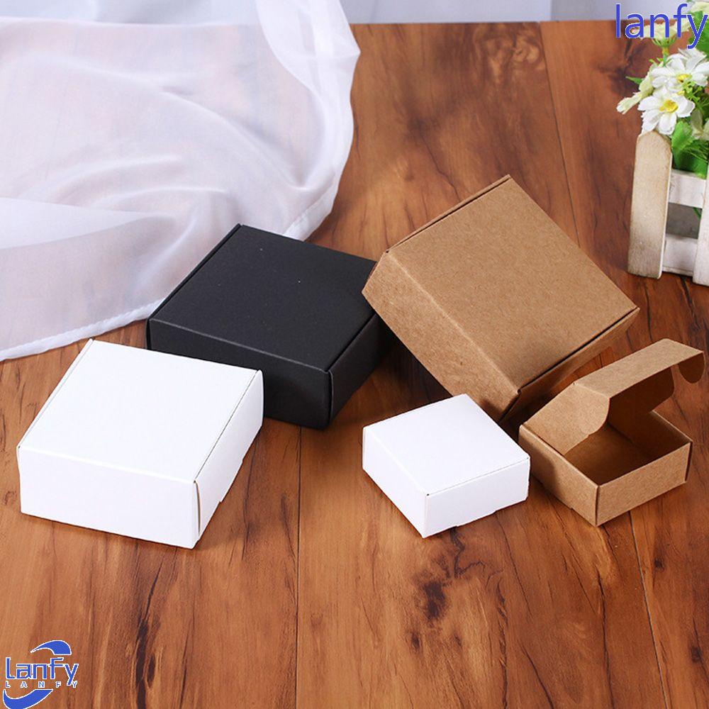 Lanfy Kraft Paper Box Mini 10pcs/lot Karton Pernikahan Permen Perhiasan Kotak Hadiah