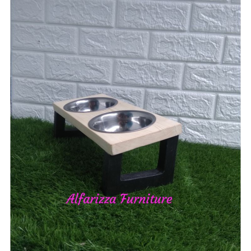 HidroAquatic - Tempat makan kucing kayu