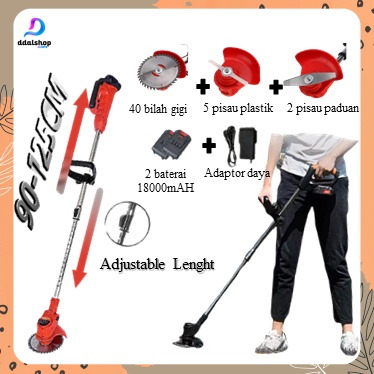 alat pemotong rumput elektrik tanpa kabel portable mesin potong rumput listrik