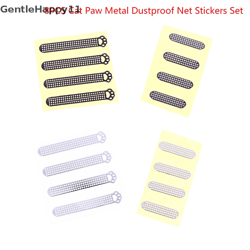 Gentlehappy 8Pcs Cat Paw Metal Dustproof Net Phone Jaring Pelindung Speaker Anti Debu id