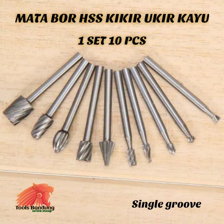 

Mata Bor HSS Set 10 Pcs Kikir Ukir Kayu Dremel Mini Drill Grinder Cuner Tuner Miling Cutter Curving