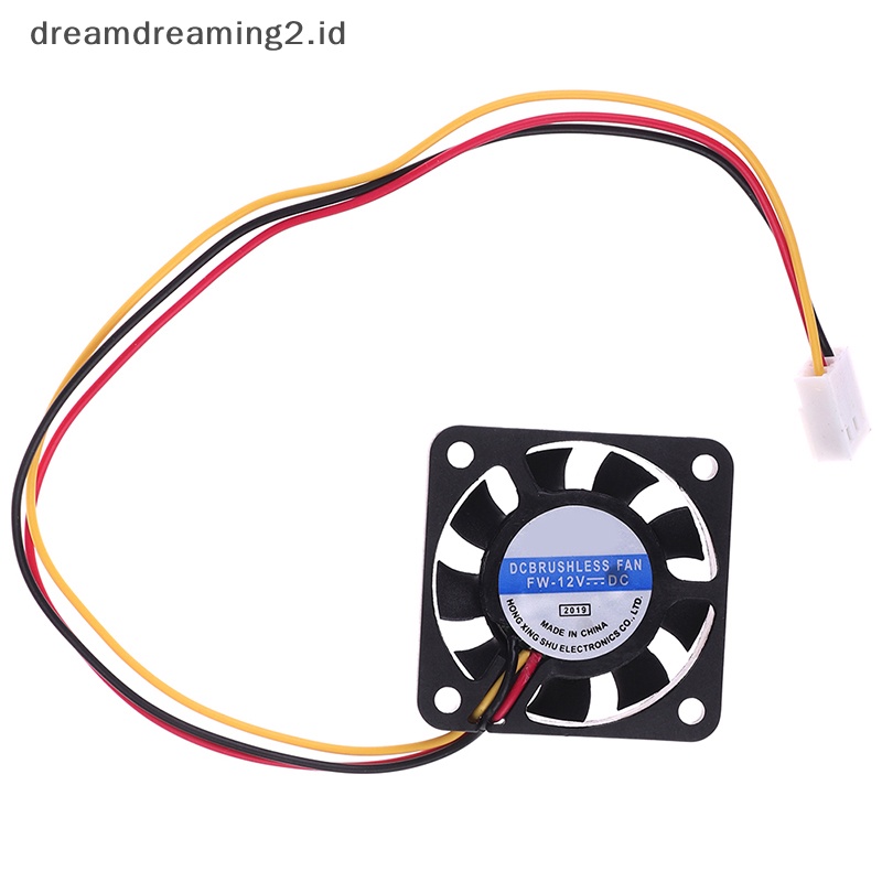 (drea) 1pc 401040mm 40 * 40 * 10kipas Pendingin 12V 0.8W 0.06A 3Pin Pendingin Heatsink Mini Fan//