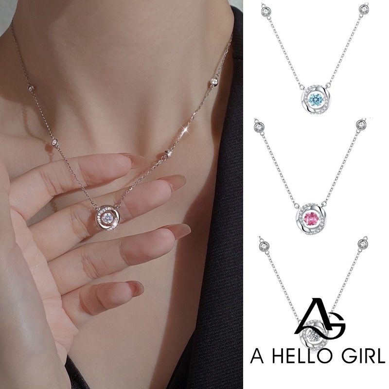 925 Sterling Silver Mobius Three Second Heartbeat Necklace Desain Canggih Untuk Memberi Pacar Hadiah Qixi Yang Manis