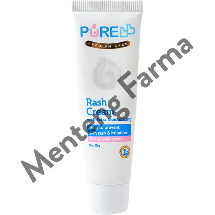 Pure Baby Rash Cream 15 Gram - Krim Pereda Gatal Ruam Popok