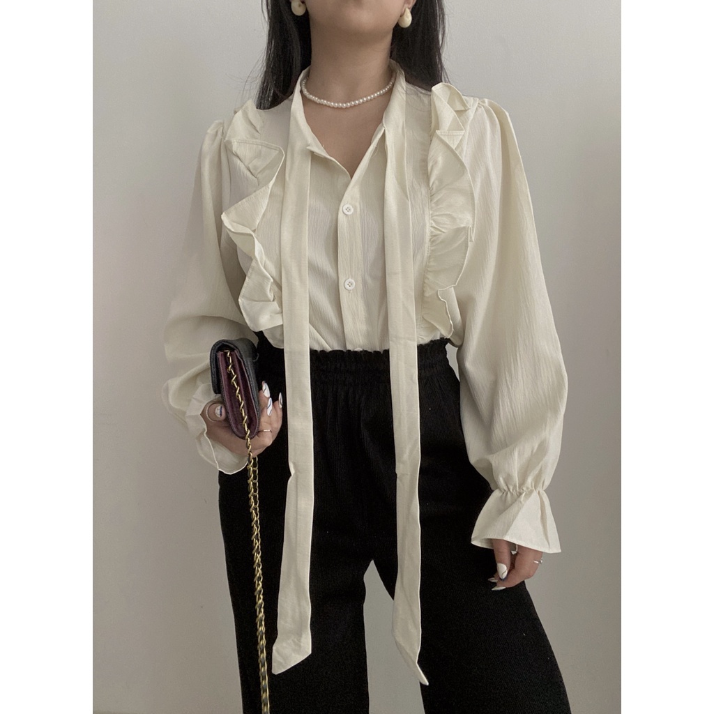BEFAST - ZRX OOTD WANITA BLOUSE MILA / ROSAINE TOP TWISTCONE / Blouse Wanita Model Terbaru / Fashion Kekinian Wanita Remaja / Outfit Daily Wanita Hangout Trendy / Pakaian Casual Wanita / Blouse Lengan Panjang / OOTD Wanita Ala Style Korean