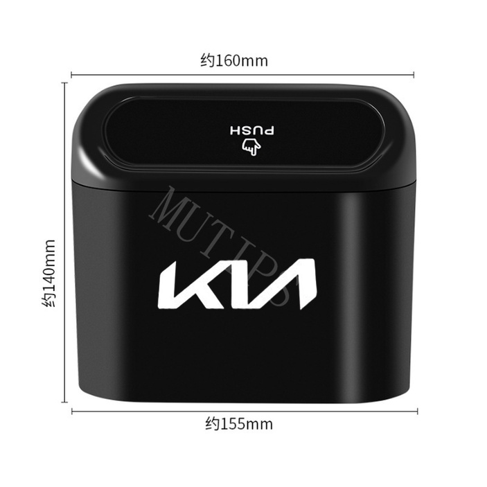 Kia Tempat Sampah Mini Portable Mobil Gantung Tutup Flip Dustbin Back Seat Waterproof ABS Storage Box Organizer Untuk Sorento Rio Picanto Seltos Sonet Sportage Carens Grand Carnival Sedona