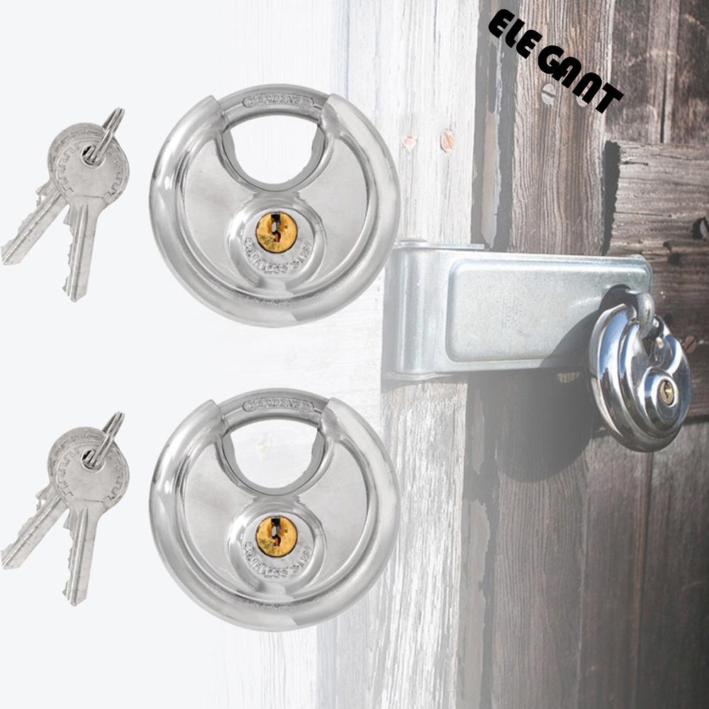 [Elegan] Discus Padlock Stainless Steel Duarable Jendela Lemari Gerbang Kotak Hardware