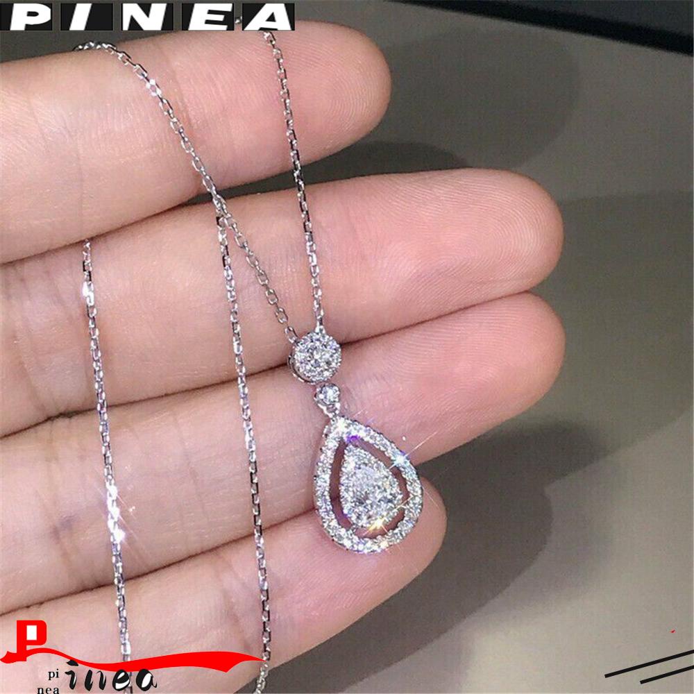 Nanas Safir Perak Kalung Fashion Rantai Pernikahan Liontin Kalung