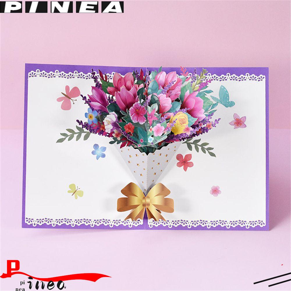 Pineapple Mother's Day Greeting card Color printing Paper Patung Undangan Bunga Kartu Berkat Kartu Hadiah Ucapan 3D Tiga Dimensi