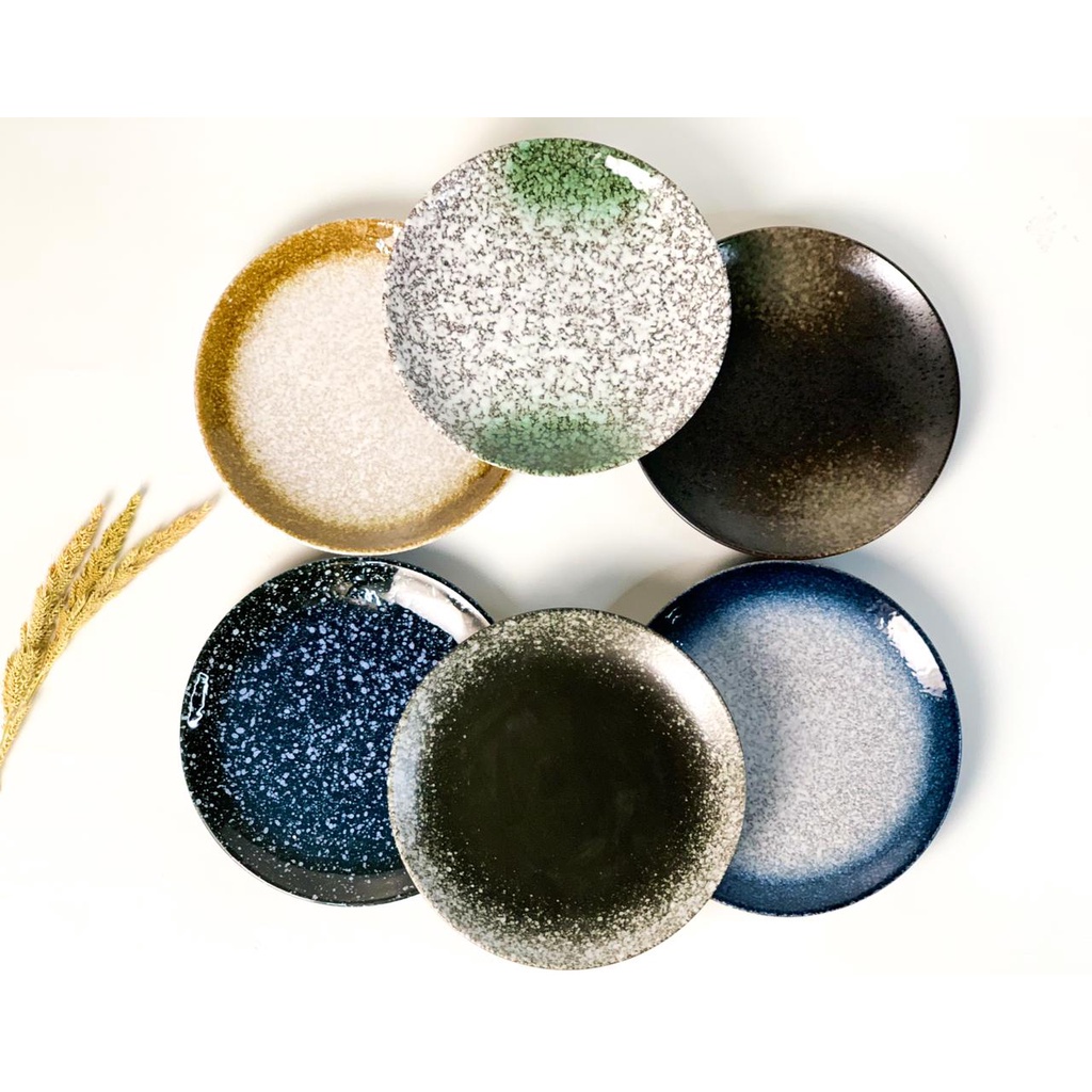 Piring Makan Keramik Galaxy Collection Size 8 Inch dengan Berbagai Warna / Piring Keramik Bergaya Je