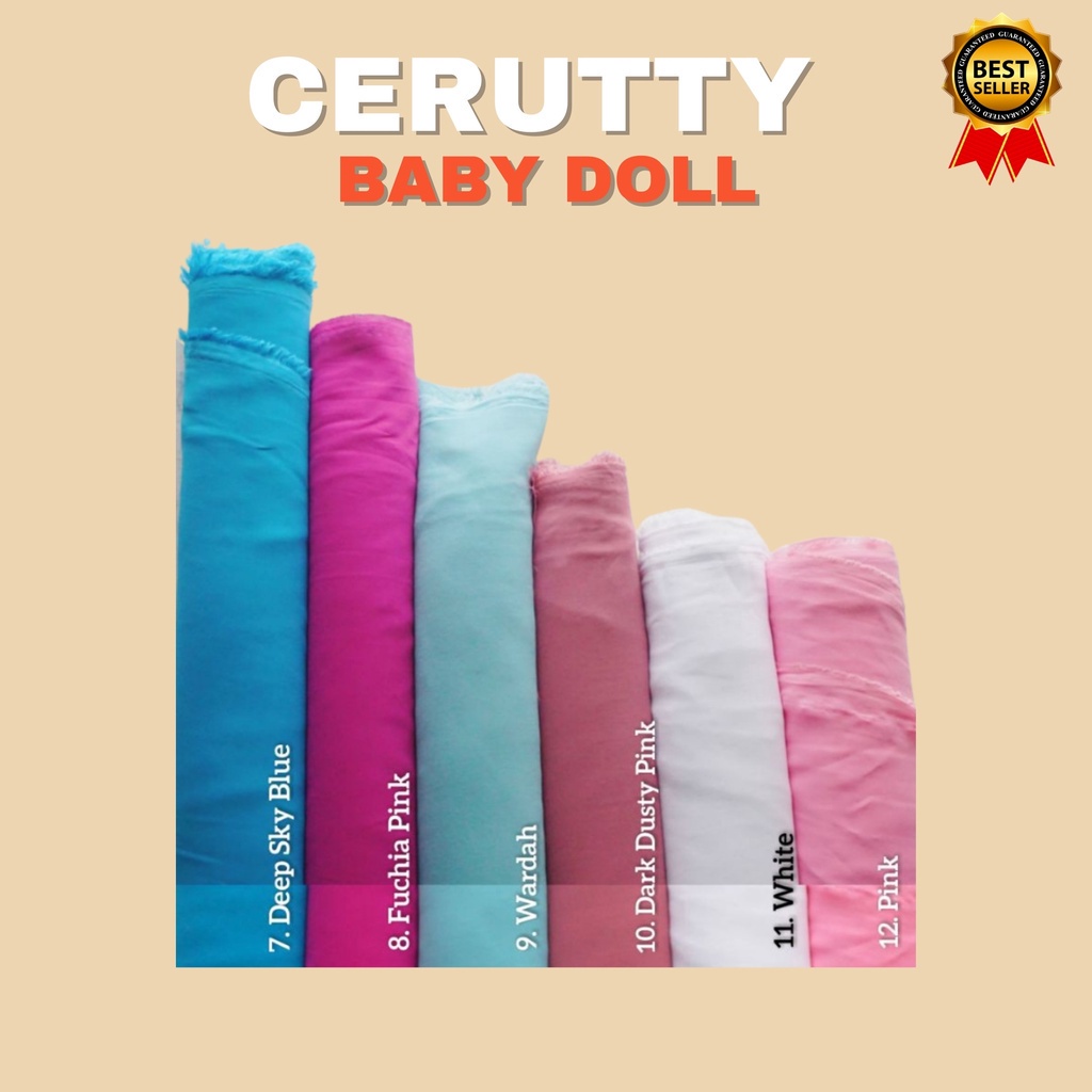 Kain Ceruty Ceruti Cerutty Cerutti Cerruti Seruty Seruti Baby Doll Armany - Harga Per 0,5 Meter