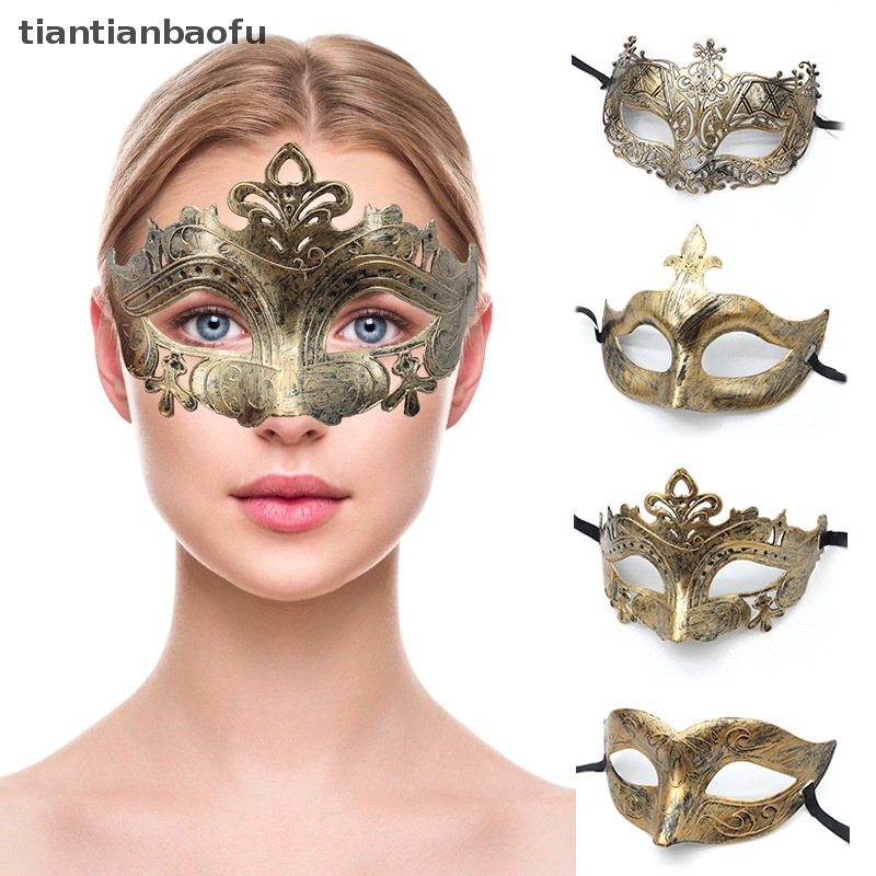 [tiantianbaofu] 1pc Topeng Masquerade Topeng Pesta Kostum Halloween Wanita Pria Fancy Dress Butik