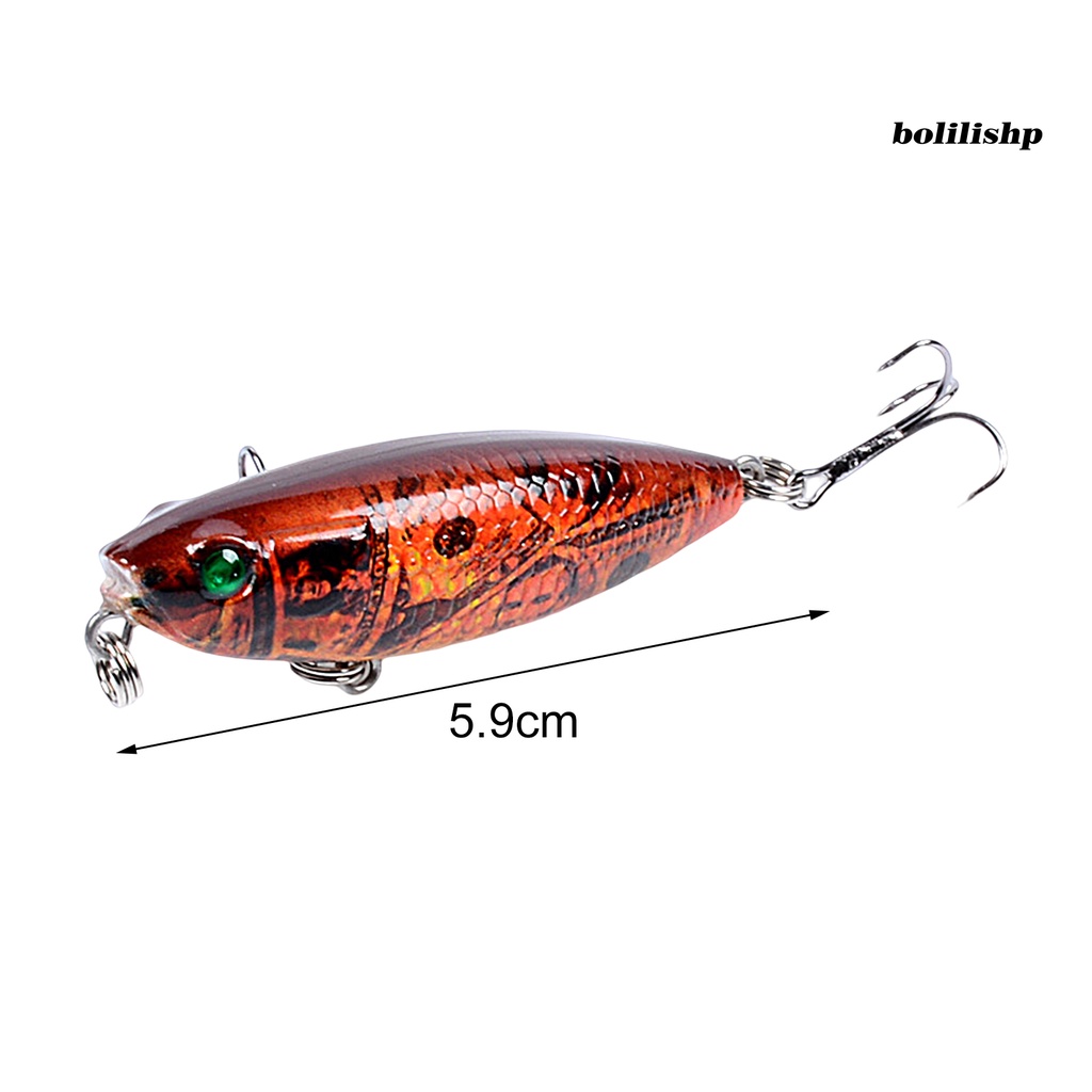 Bo-5.9cm/6.9g Umpan Pancing Realistis Tajam Kait Simulasi Tahan Korosi Warna Cerah Berwarna Gambar Reusable Sea Fishing Topwater Zigzag Pensil Umpan Keras Buatan