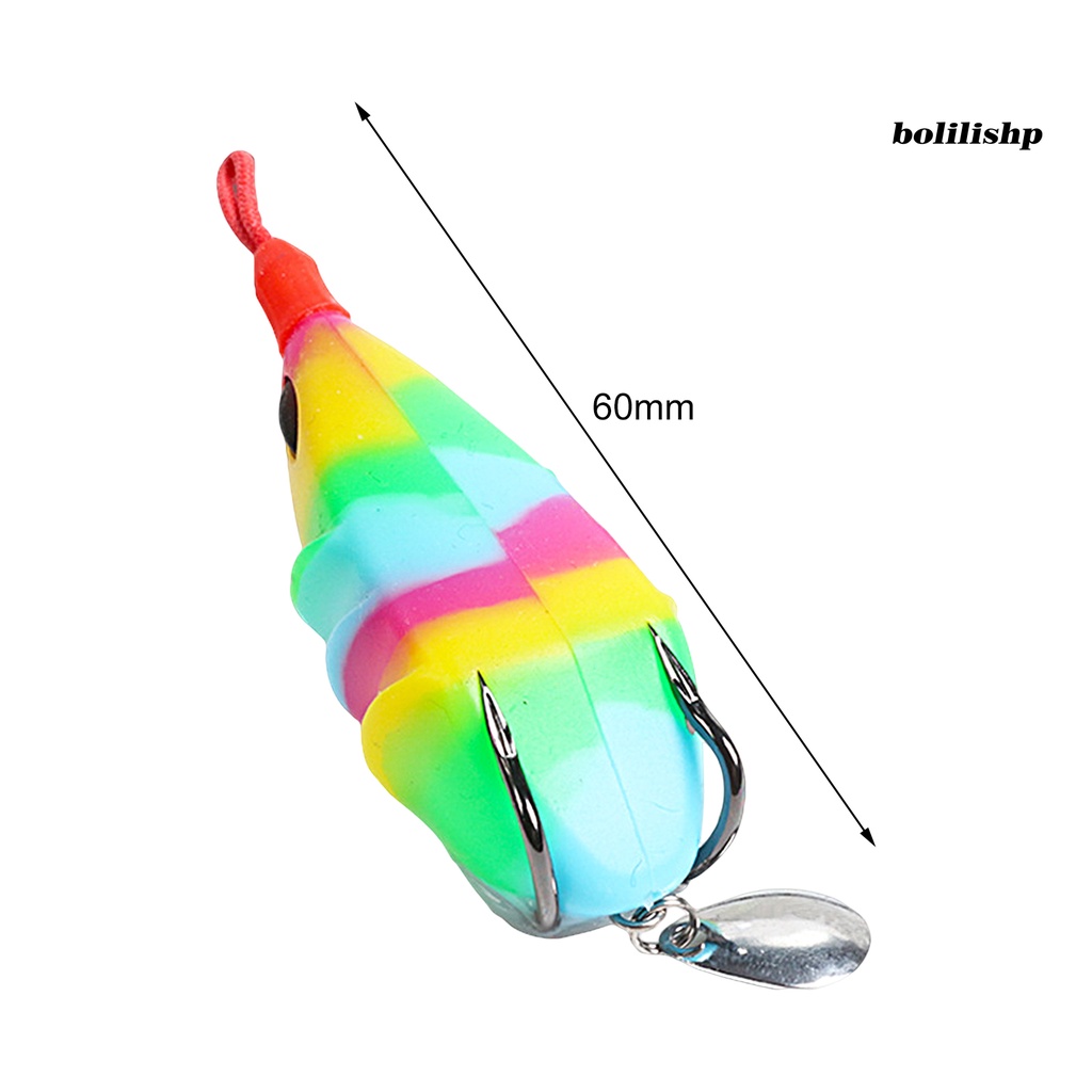 Bo-bionic Umpan Tajam Kait Kait Ganda Efisien Kekuatan Tinggi Penampilan Realistis Memancing Fleksibilitas Tinggi Mata 3D Thunder Frog Fishing Lure Untuk Nelayan