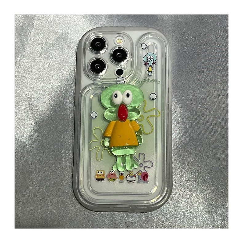 IPHONE Kartun 3D Kepiting Bos Siput Kecil Gurita Saudara Desain Casing Ponsel Kompatibel Dengan Iphone12 13 14 11 Pro Max X Xs Max Xr Dfxc