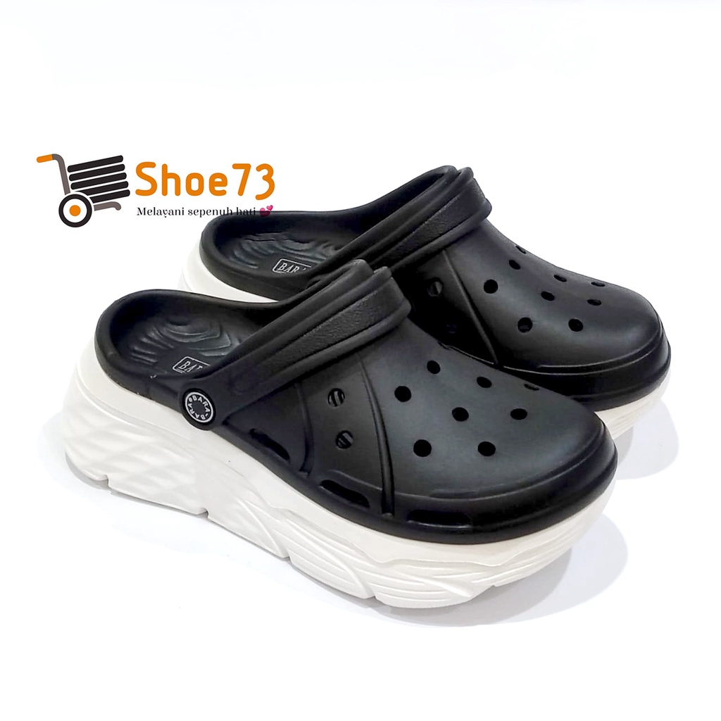 BARA-BARA 8087 - 1ZHBPTL ORIGINAL CLOG WEDGES PREMIUM | Sandal Bakpau Tinggi Wanita | Sendal Kodok Cewek Impor