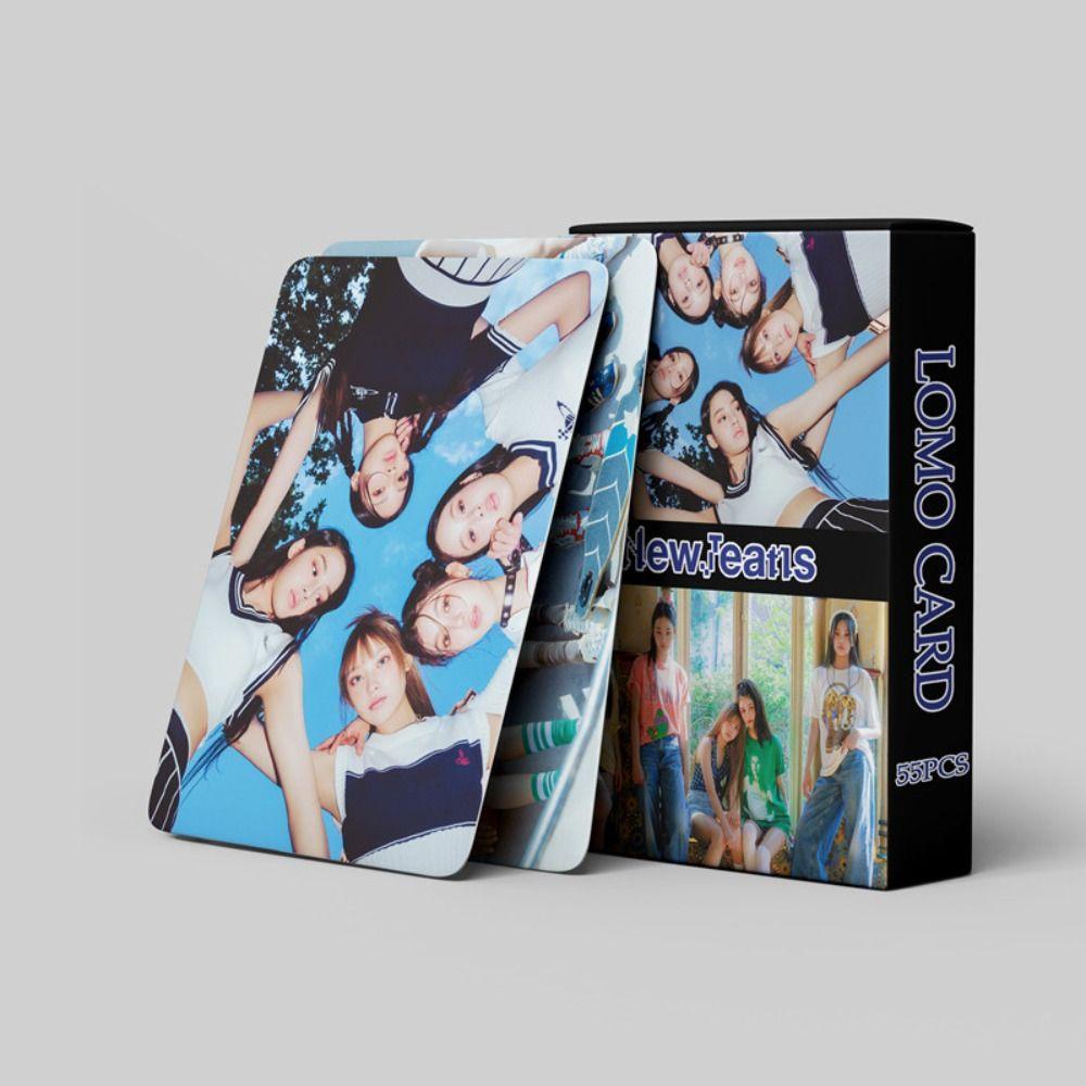 [Elegan] Lomo Card Set Fans Hadiah Kado Ulang Tahun 55pcs/Set Album Card Collector Card Le Sserafim Unforgiven Idol Photo Kartu Lomo Newjean