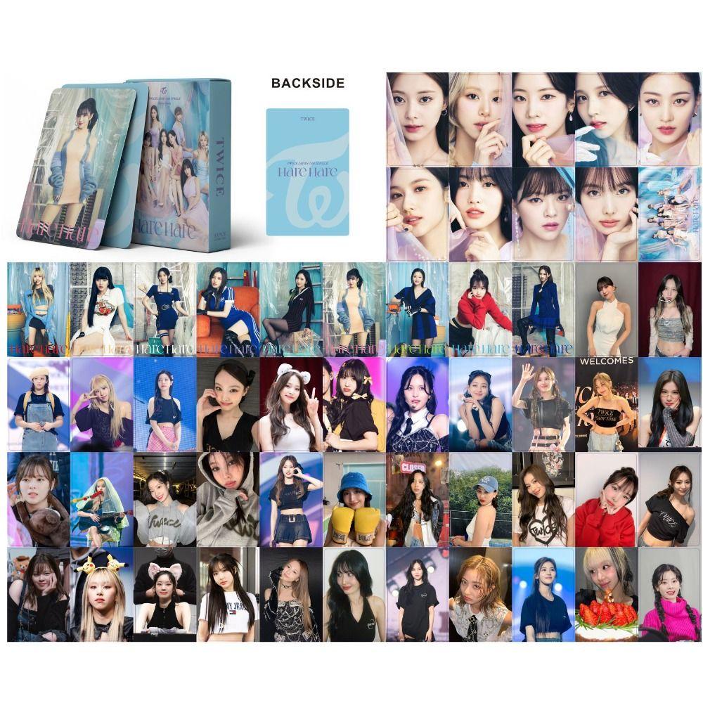 Set Kartu Lomo Agustina Mainan Anak Perempuan Foto Hd Set Kartu Harta Karun Fashion Korea Gadis Group Album Card Twice CELEBRATE Hare Hare Unforgiven Print Hd Card Twice Lomo Card