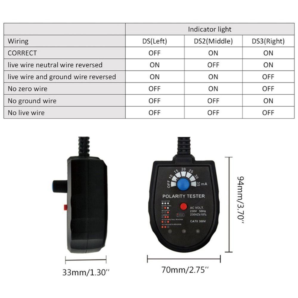 POPULAR Populer Socket Tester Safety Electroscope Detektor Stop Kontak Multi Fungsi