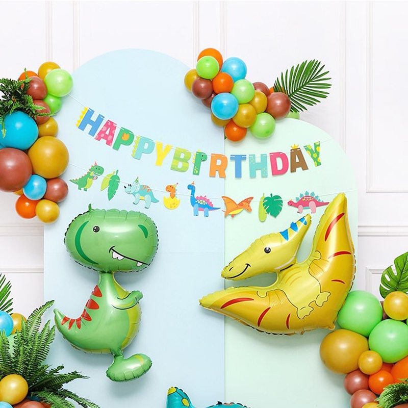 Tema Dinosaurus Jurassic Spanduk Selamat Ulang Tahun Untuk Perlengkapan Dekorasi Pesta Ulang Tahun Anak Laki-Laki