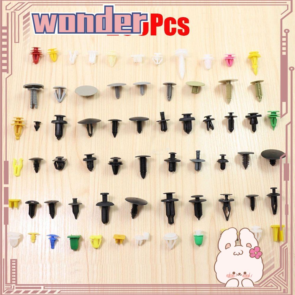 Wonder 200Pcs Plastik Rivet Lubang Lapisan Panel Penahan Gesper Flaps Lumpur