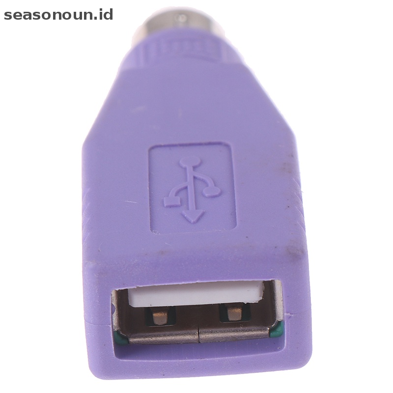 Seasonoun 1PC USB Female To PS2 PS/2 Male Adapter Converter keyboard Mouse Tikus.