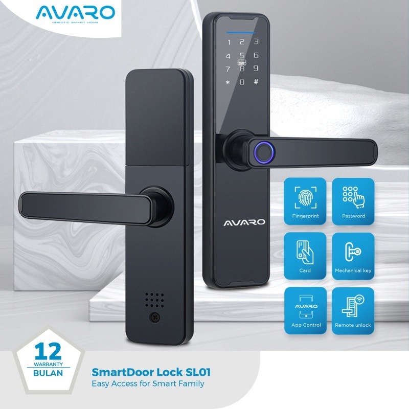 AVARO Smart Door Lock SL01 Digital Smart Lock - Handle Pintu