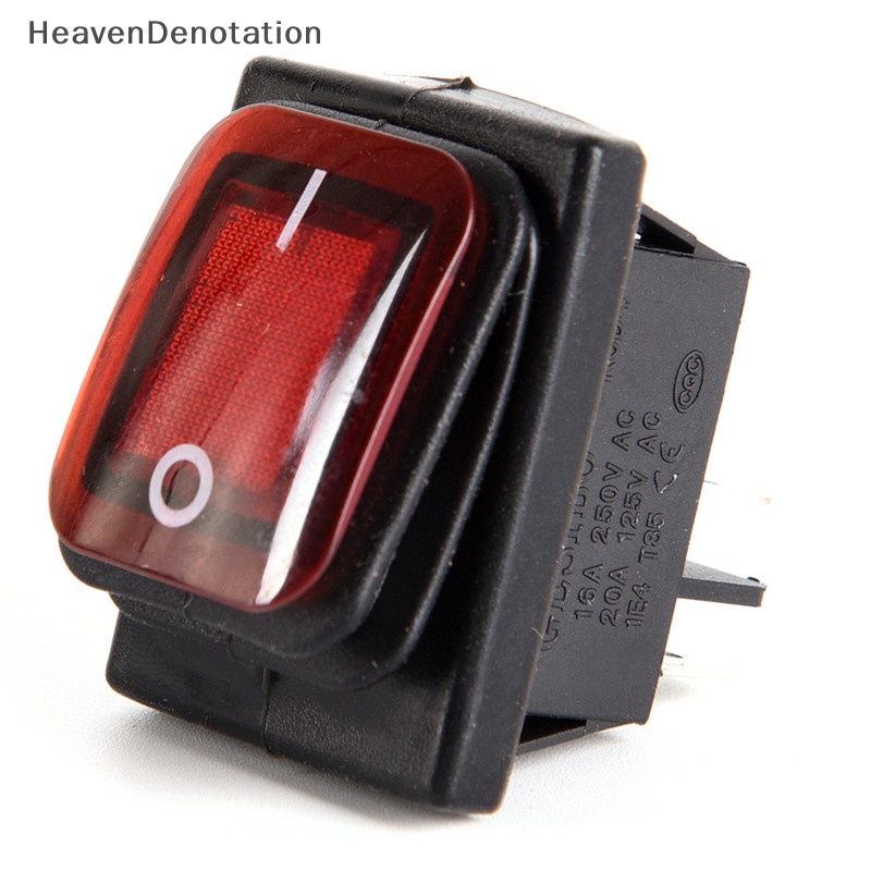 [HeavenDenotation] Saklar Toggle Rocker LED 4pin 12V Anti Air Momentary Car Boat Marine On-off HDV