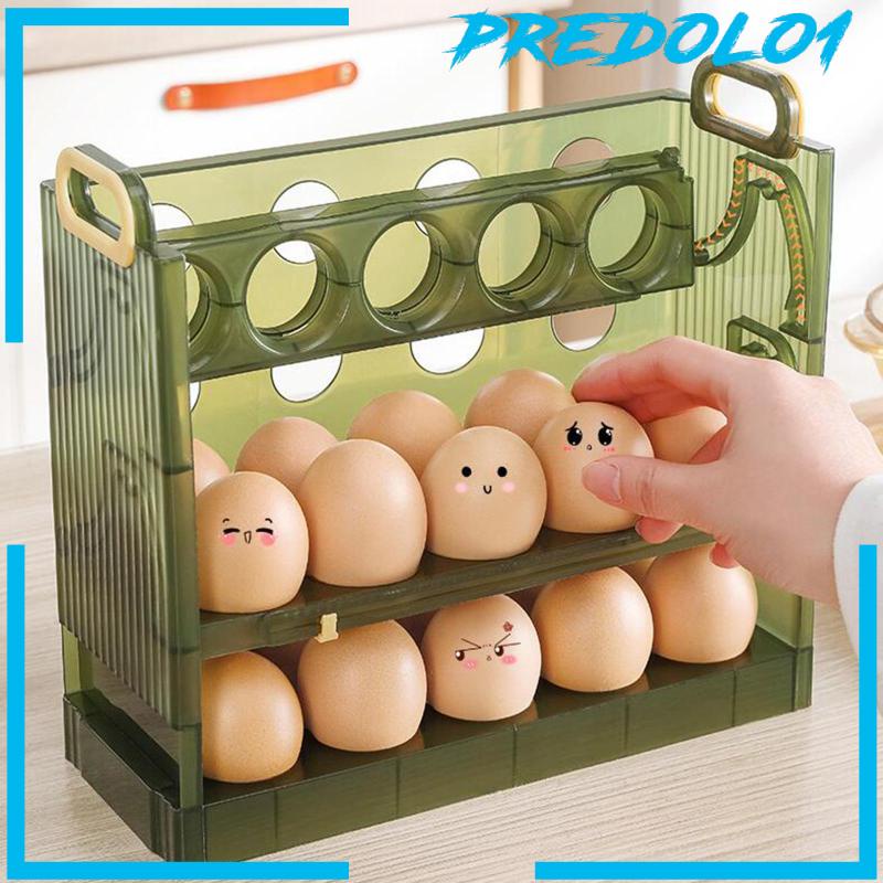 [Predolo1] Wadah Telur Stackable Egg Storage Box Untuk Rak Pintu Kulkas Dapur