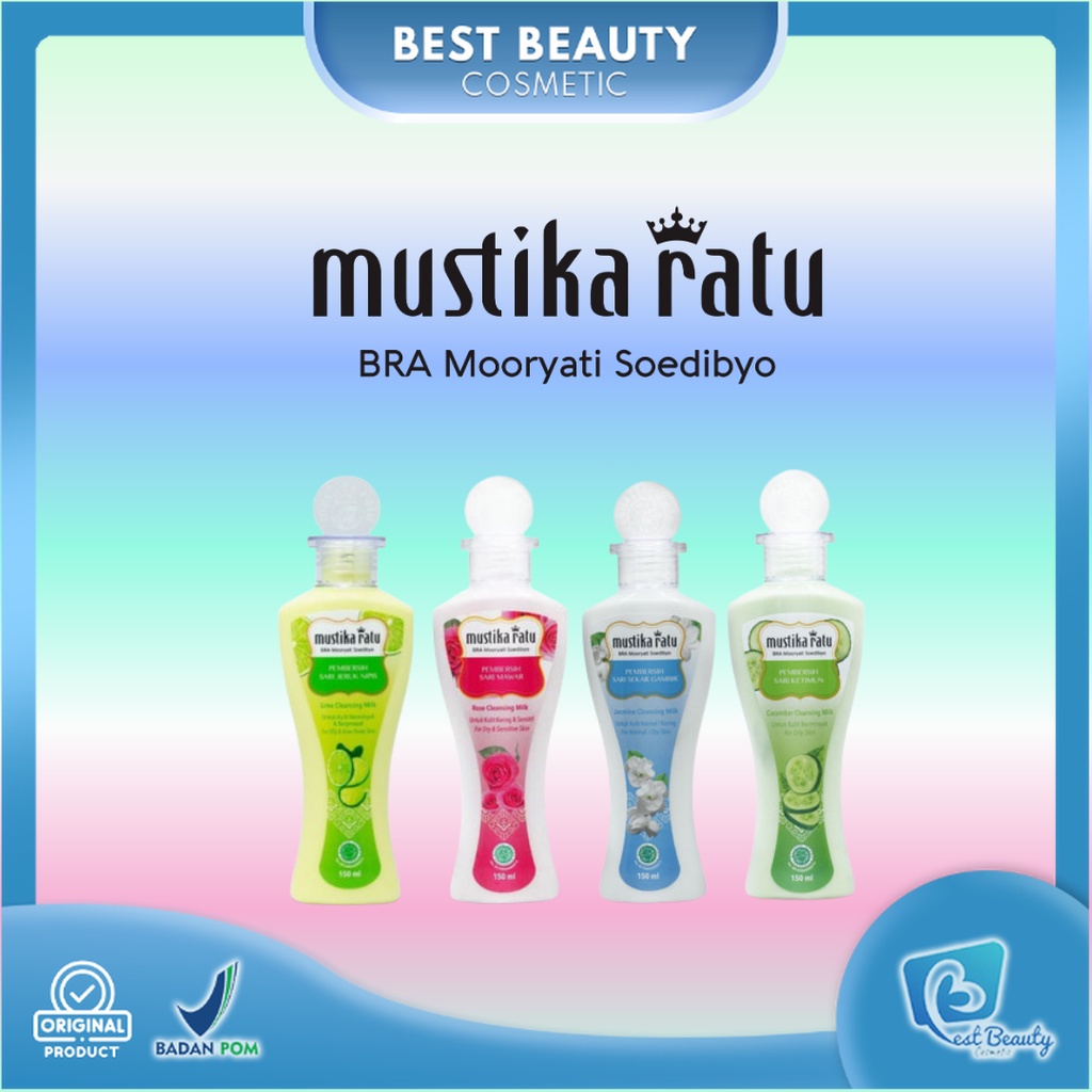 Mustika Ratu Pembersih Series 150ML - 75ML  | Sari Mawar - Sari Ketimun - Sari Sekar Gambir - Sari Jeruk Nipis