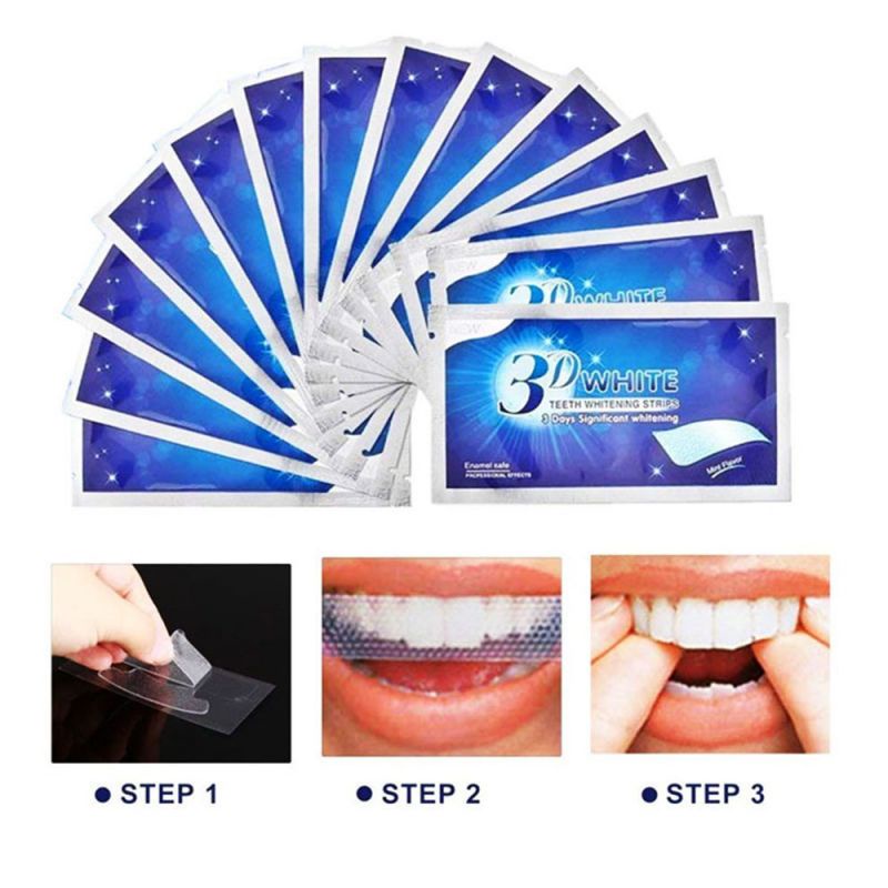 Pemutih Gigi Gel Teeth Whiten Strips 3D Oral Teeths Whitening Tools