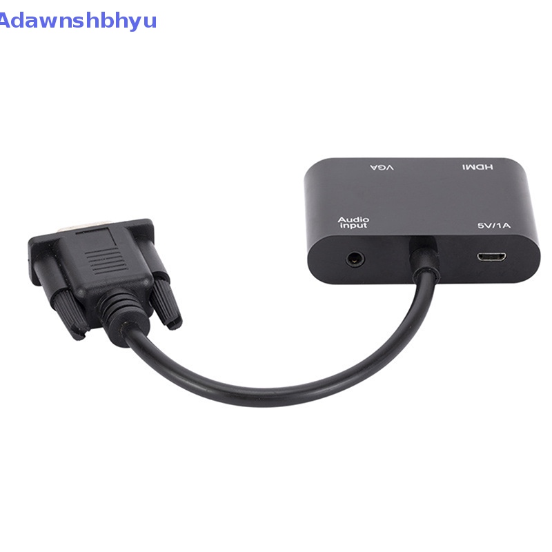 Adhyu VGA to HDMI-Compatible Adapter VGA Splitter Dengan 3.5mm Audio Converter ID