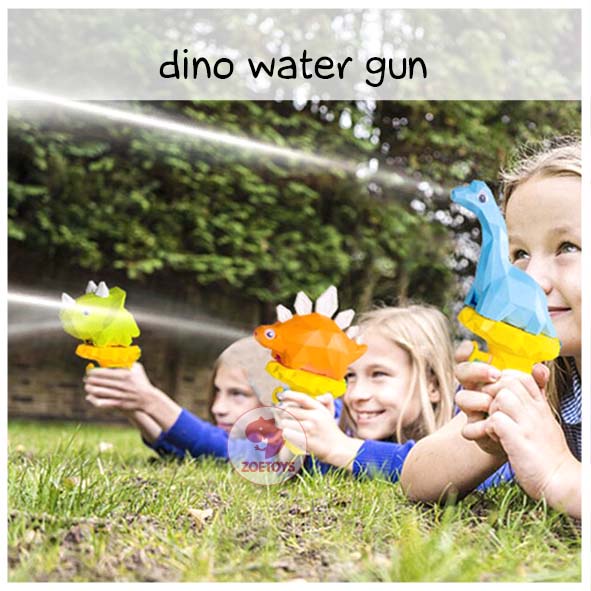 Zoetoys Dino Water Gun | Mainan Mandi Anak Tembakan Tembak Karakter Dinosaurus Outdoor Beach Garden Toy Pistol Air