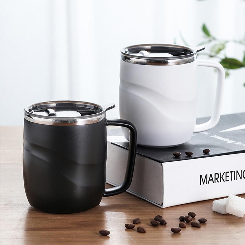 Mug Kopi Terisolasi Stainless Steel Dengan Tutup Sliding Vacuum Travel Mug with Handle Camping Tea Flask Untuk Minuman Panas Dingin