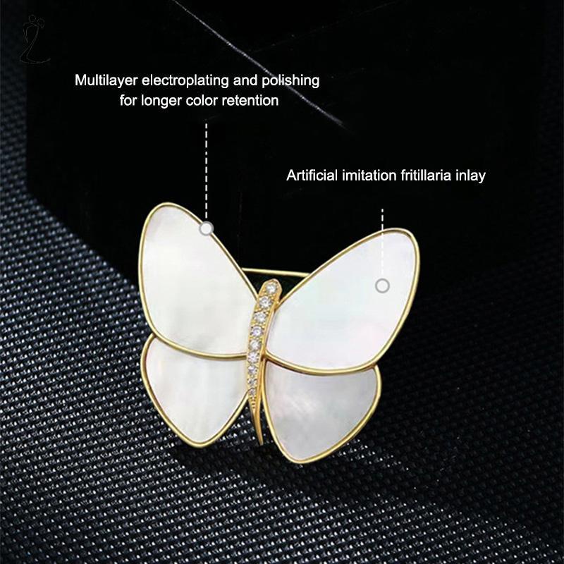 Bros kupu-kupu mutiara untuk wanita Temperamen fashion kelas atas Aksesori setelan Z
