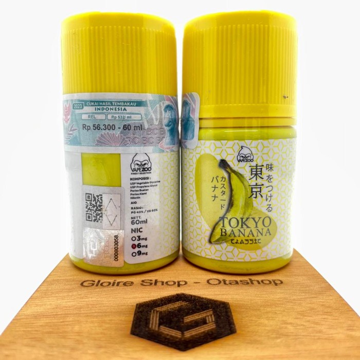 Liquid Tokyo Banana Classic 60ml by Vapezoo Freebase 3mg 6mg Pisang