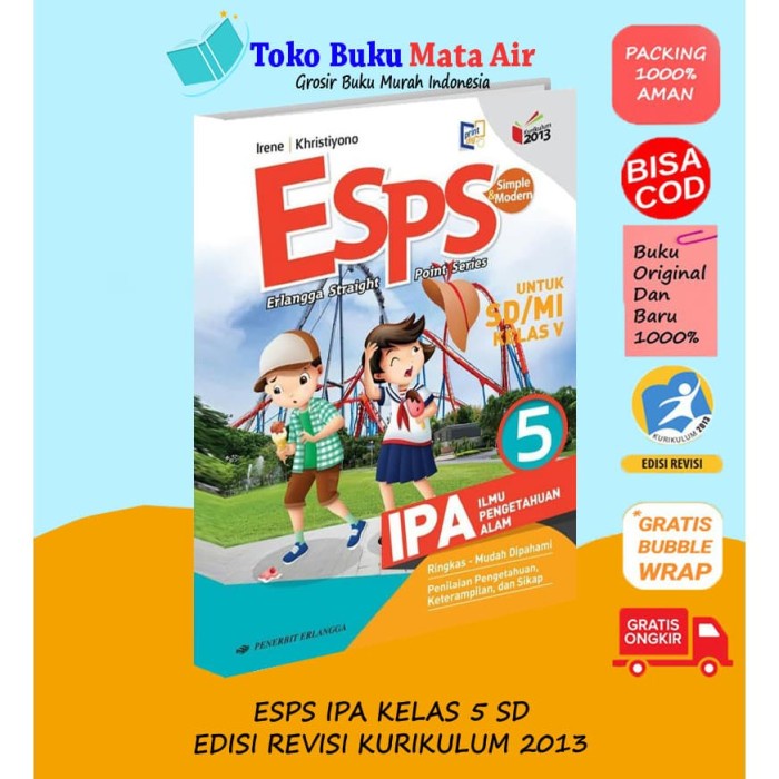 ⭐PROMO BUKU (COD)⭐ BEST SELLER ESPS IPA 5 UNTUK SD/MI KELAS V ( K13N ) ERLANGGA