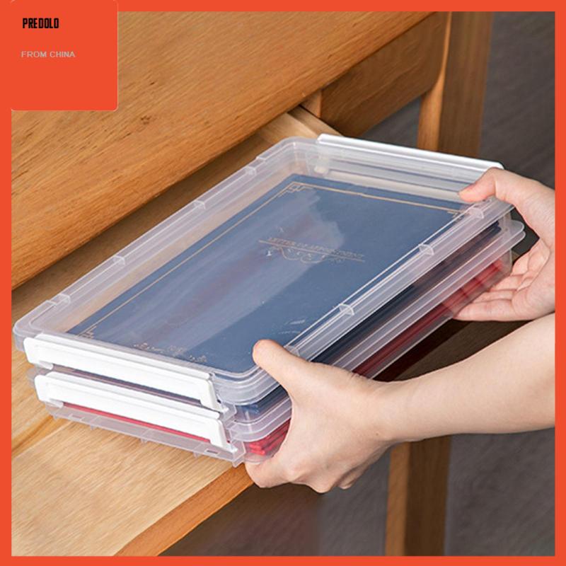 [Predolo] Desk Paper Organizer Kotak Penyimpanan File Portable Stackable Untuk Travel Personal