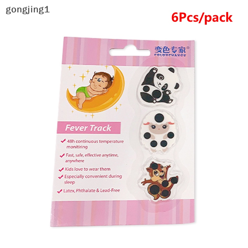 Ggg 3PCS/Pack FDA Kartun Termometer Suhu Stiker Termometer Dahi Bayi ID