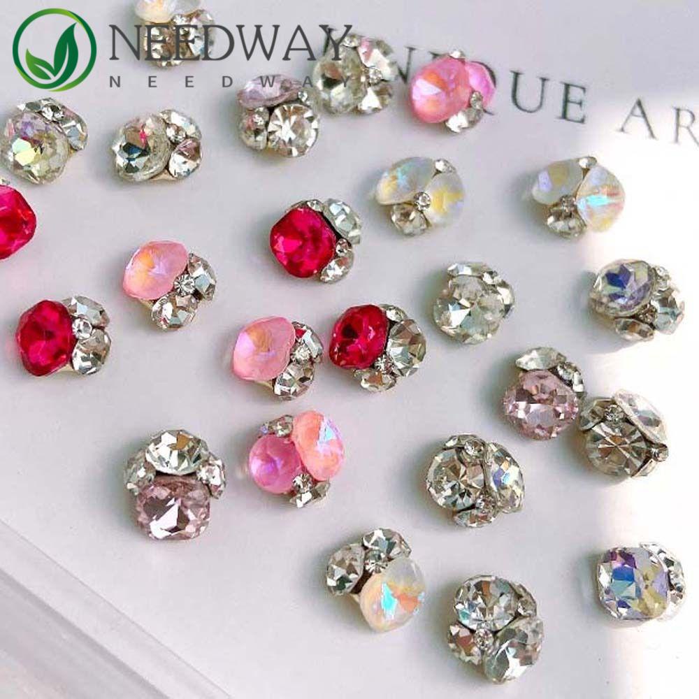 Needway   Kuku Rhinestones Nail Charms Manicure Aksesoris Jepang Nail Art Aurora Profiled Drills 3D Nail Art Drills