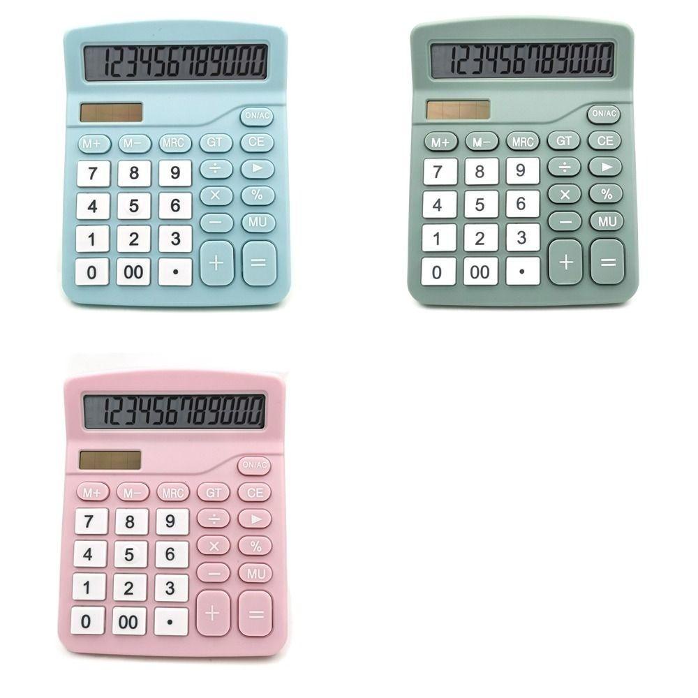 [Elegan] Calculadora Medium Desktop837 12 Digit Display Font Besar Alat Kantor Tampilan Lebar Alat Hitung Layar